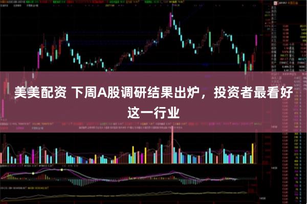 美美配资 下周A股调研结果出炉，投资者最看好这一行业